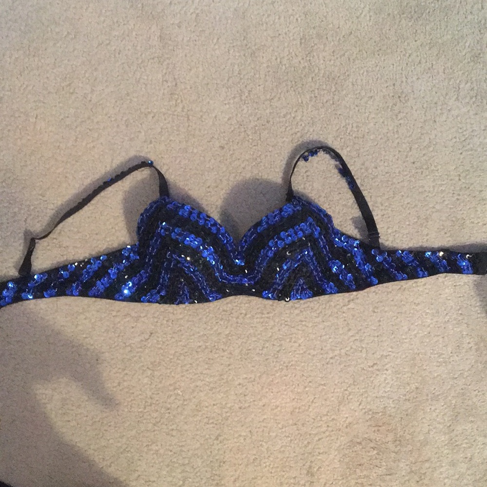 Sequin rave bra